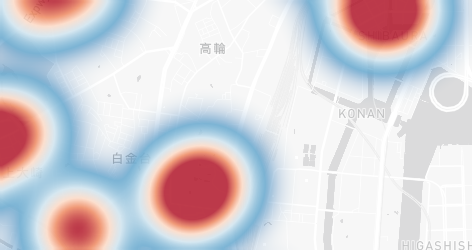 高輪エリアの銭湯密度