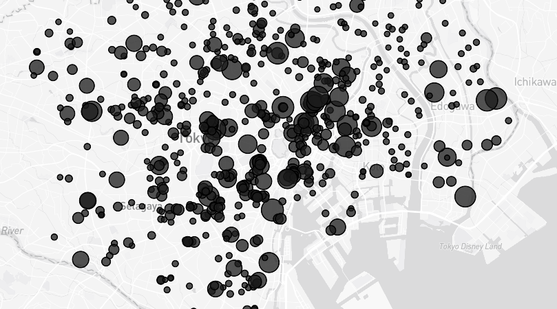 東京23区の入浴施設マップ